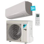 Daikin Daikin Sensira Multi-split 3 binnenunits: 2x 2,5 + 1x 3,5 kW + buitenunit 5,2 kW R32 wit (incl. 3x IR afstandsbediening en Wifi)